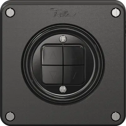 Contatto per tapparelle NEVO, 2-canale, profondità 18 mm, 87×87 mm, nero 