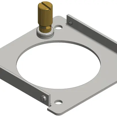 Placca di fondo con buco Ø68mm grigio 