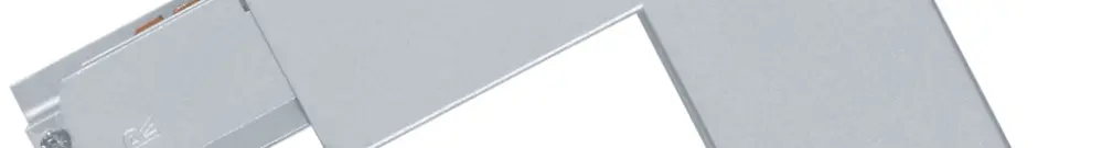 Raccord en L AP pour barre conductrice 3-phases, mise à terre externe argent 