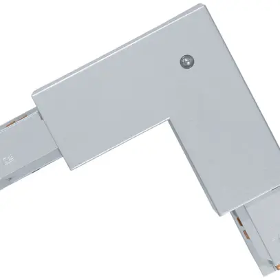 Raccord en L AP pour barre conductrice 3-phases, mise à terre externe argent 