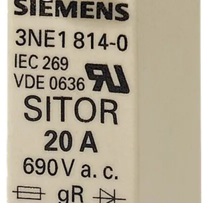 Fusibile HPC Siemens SENTRON 3NE SITOR DIN-000 63A gS, indicatore frontale 