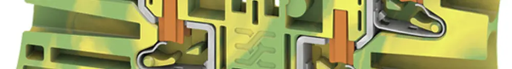 Durchgangs-Reihenklemme Weidmüller AL4C PUSH IN 2.5mm² 24A 800V TH35 grün/gelb 