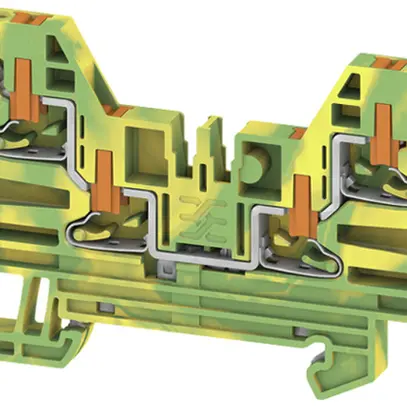 Durchgangs-Reihenklemme Weidmüller AL4C PUSH IN 2.5mm² 24A 800V TH35 grün/gelb 
