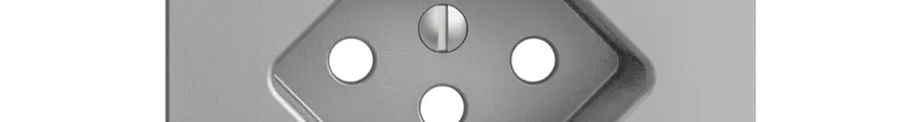 Kit frontale EDIZIOdue per presa FI F, T13, silver 