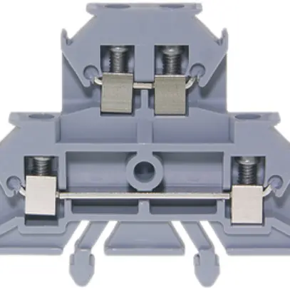 Doppelstockklemme Woertz 2711, 1mm² Schraub 13.5A 7.5×32.5×42mm DIN15, grau 