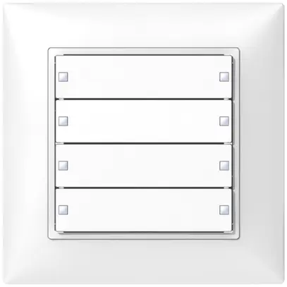 Senseur poussoir ENC SIDUS KNX Design type B, 4/8, blanc brillant 