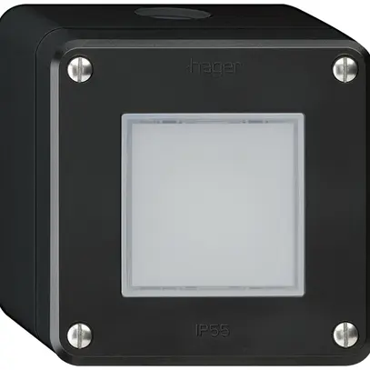 Lampada LED AP robusto IP55 nero LED bi 