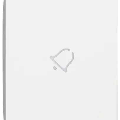 Coperchio tasto Living Now 2 moduli illuminabile con simbolo campanello bianco 