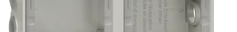 En-tête NAP Feller NEVO, 1×2, pour appareils N.CO, gris clair 