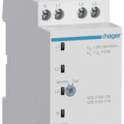 Sganciatore di minima tensione AMD Hager EUU200, 1LN/3LN ×0.85 2C (5A/250V) 2UM 