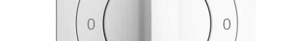 Kit frontale EDIZIOdue 0-1-0-1 60×60mm bianco per interruttore rotativo 