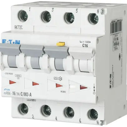 Disgiuntore differenziale C ETN 6kA 13A 3+N 30mA 