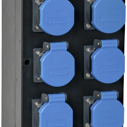 Stromverteiler DEM DB33742 10A 6×T23 2×5×16mm² 1×M25 