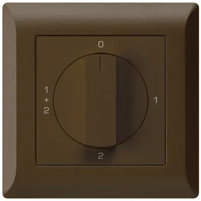 UP-Drehschalter kallysto.line 1/1L braun mit Drehgriff 