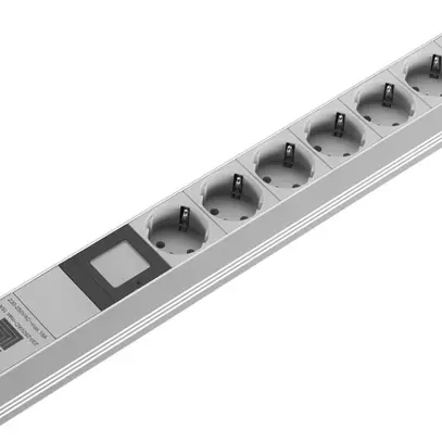 Steckdosenleiste Rittal DK 7240.301 19" 1HE 230VAC/16A 7×SCHUKO Messung 