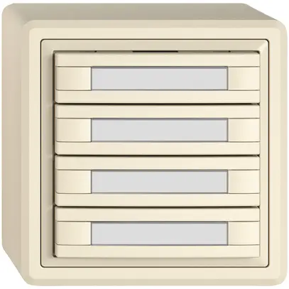 Pulsante KNX RGB AP EDIZIO.liv SNAPFIX® sensore temp.s.LED targ.4× com.2T cr 