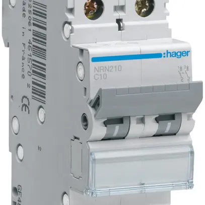 Disgiuntore Hager MCB 2P 415V tipo C 10A 2UM 