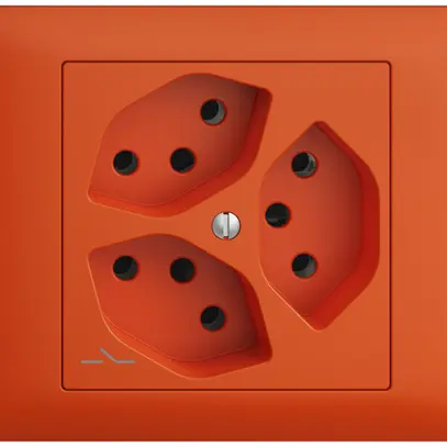 Prise INC EDIZIOdue 3×T13 orange 1×S 