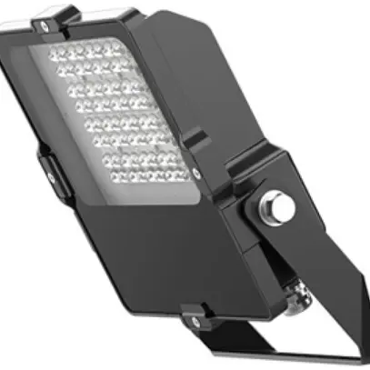 LED-Strahler DOTLUX LENSplus 50W 6755lm 3000K IP66 60° 300×240mm schwarz 