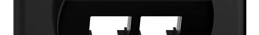 Kit di montaggio INC S-One STANDARDdue QMI per 2×RJ45 obliquo, nero 