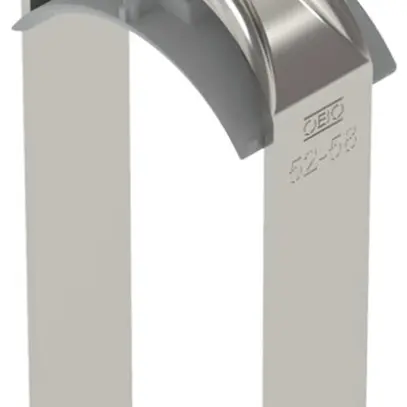 Fixation rapide BET 2056 pied à H matière synthétique 52…58mm 2×câble A2 1.4301 