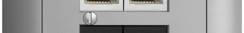 Scatola INC 4×RJ45 2×u/2×s EDIZIOdue silver R&M swissline NT 2ab 