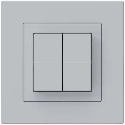 Pulsante senza fili Friends of Hue KPR, 4×, 94×94mm, adesivo, grigio chiaro 