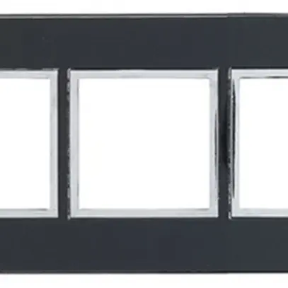 Intestazione INC Legrand Arteor 1×3, orizzontale, mirror black 