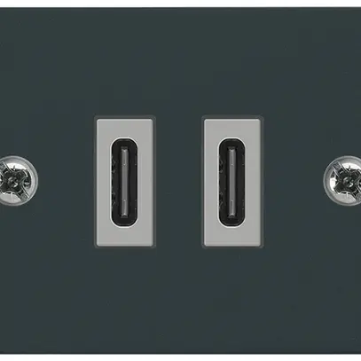 Presa di carica USB INS Hager FLF C-C 20W 5V 37.5×62.5mm nero 