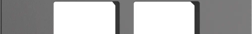 Kit di montaggio S-One EDIZIOdue F per 2×RJ45 diritto, grigio scuro 