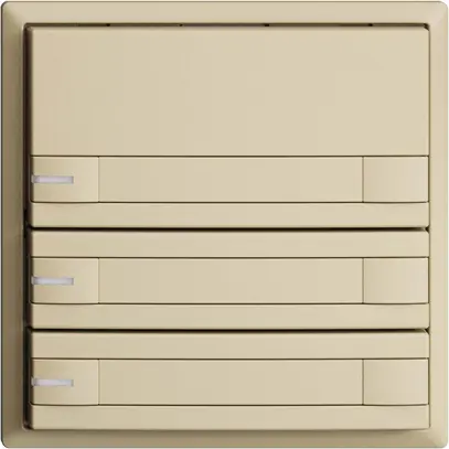 Poussoir ENC KNX 3× EDIZIOdue vanille RGB avec LED avec insert papier 