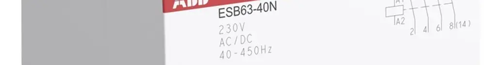 Contattore AMD ABB ESB63, 4Ch 63A AC-1, 230VAC/DC 