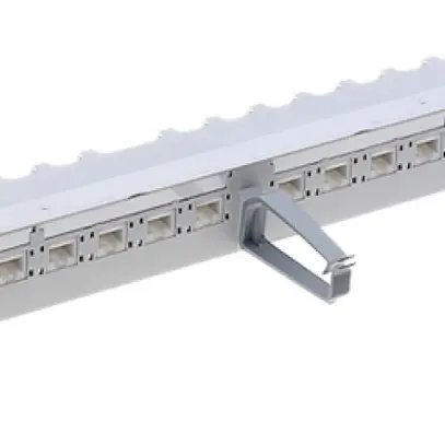 Panneau patch 19"R&M 1UH Rack 16×RJ45/u freenet cat.5e gris 