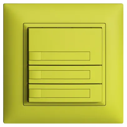 Pulsante KNX RGB INC EDUE FMI, 250mW, s.LED, c.carta, 3×pulsante, 1×tasto, lem 