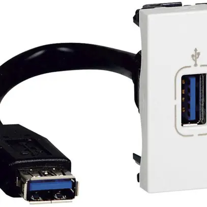 Presa USB Data MOS USB 2.0 preassemblato 1 modulo bianco 