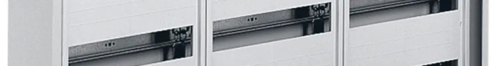 Distributore AP Hager univers 4-file 192UM IP30 1050×650×160mm 