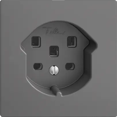 Presa EDIZIOdue T25 16A grigio scuro, con morsetti innest. 