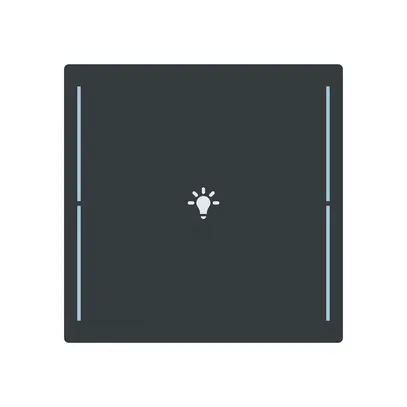 Tasterabdeckung ABB SIDUS touch 1-fach "Taster-Beleuchtung" anthrazit 