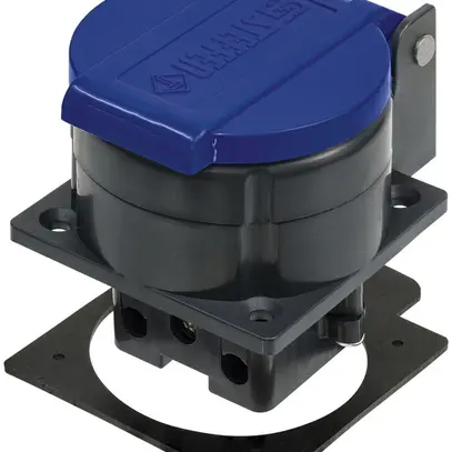 Presa INS Steffen T23 IP55 16A 250V, antracite/coperchio blu 