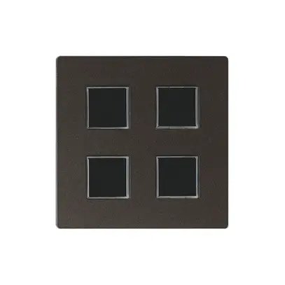 Kit di copertura EDIZIOdue elegance per tasto quadriplo moca 