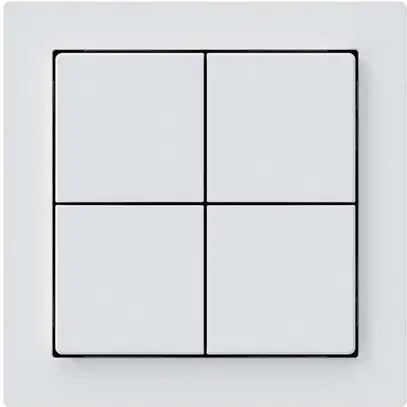 Poussoir KNX Hager BA kallysto A quadruple 60×60mm blanc 
