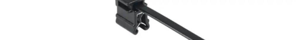 Kantenclip mit Kabelbinder EdgeClip T50ROSEC4B, oben lotrecht 1…3mm PA66W 