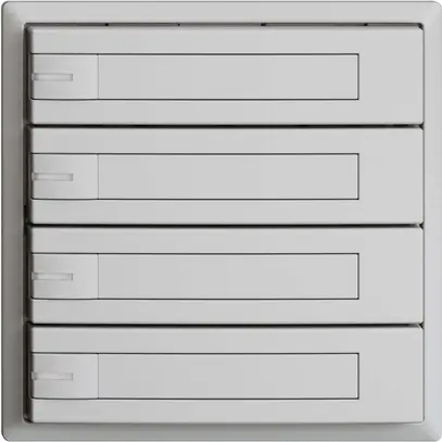 KNX-Taster RGB EDUE, 250mW, m.RGB-LED, m.Papiereinlage, 4×Taste, 1×Tastenb., hgu 