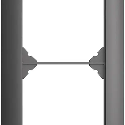Telaio di copertura EDIZIOdue 1×2 grigio scuro 