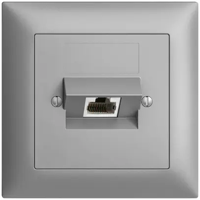 Prise ENC 1×RJ45/s 4P ITplus EDIZIOdue silver 