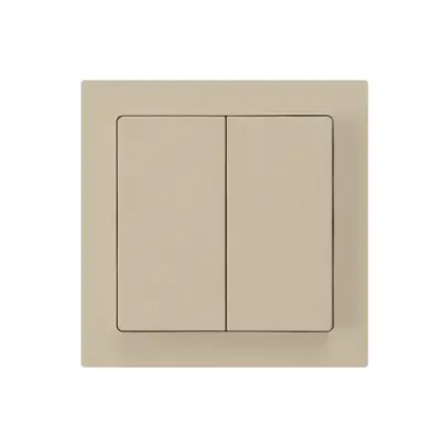 Kit frontal kallysto 60×60 beige pour interrupteur avec bouton double 