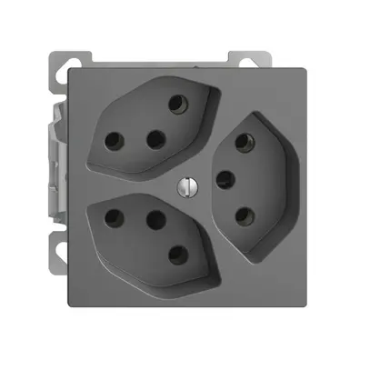 Prise AP EDIZIOdue 3×T13 gris foncé intérieur pour combinaison 