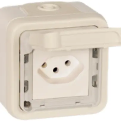 Prise AP PLEXO T13 blanc 10A 250V 