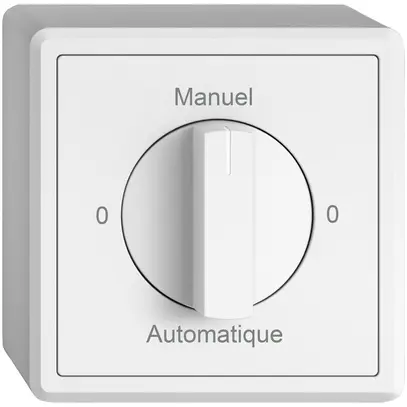 Interruttore rotativo AP EDIZIO.liv SNAPFIX® manopola 2/1L 0-Manuel-0-Auto bi 