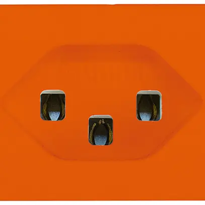 Prise FLF A. Steffen 1×type 23 16A 250V 62.5mm×37.5mm orange 